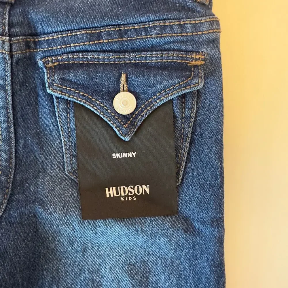 NWT Hudson Kids Girl’s‎ Skinny Jeans In Midnight Size 5 Flap Back Pockets